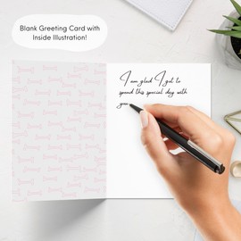 Funny Anniversary Card Mothers Day Birthday for Mom Dad Wife Husband Girlfriend Boyfriend Stepmom Aunt Parents – Cute Punny Dog Greeting Card for Fathers Day – Blank Inside (Love you long time (Weiner dog))