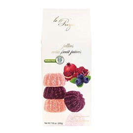 Le Preziose Italian Fruit Jelly Sweets with Fruit Juice 7.9oz (Pomegranate & Blueberry)