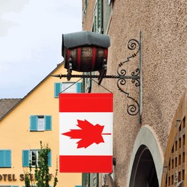 Canada Flag Garden Flag 18"X12" Inch Double Sided For Outside Small Burlap Family For All Seasons