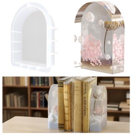 Silikonform Groß Bogen Epoxidharz Form DIY Harz Handwerk für Buchstütze Ornamente Blumen Konservieren Bogen Gipsformen Kerzenform Seifenform Groß Silikonform Gießform Haus Dekoration