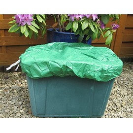 Recycling Bin Cover, Pack of 3, Green, Waterproof Protection for Council Bins