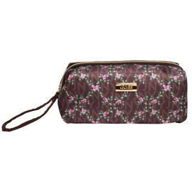 Jones New York Women's Cosmetics Bag - Travel Clutch Wristlet Pouch, Size One Size, Floral Print/Sage