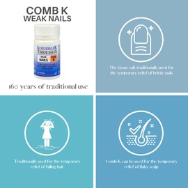 Schuessler Tissue Salts 125 Tablets - Comb K - Weak Nails