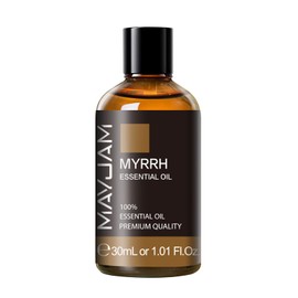 Myrrh Essential Oil, MAYJAM 30ML Pure Myrrh Oil for Diffuser, Yoga, Bedroom, Bathroom, Household & Car Use(1.01oz)