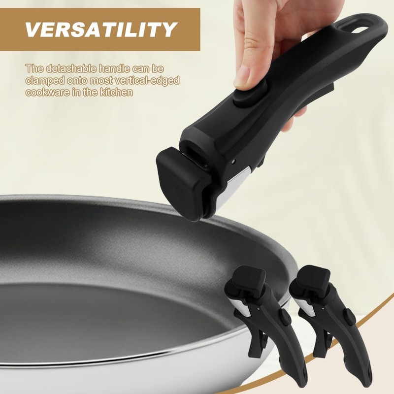 2 Pack Detachable Pot Handle,Replacement Handles for Carote, Pan Handle