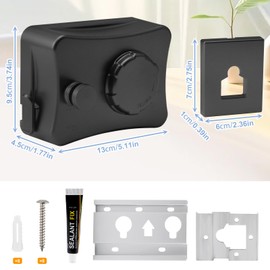 16.7Ft Washing Line Retractable, Wall Mounted Clothes Line Retractable Clothesline Twin, Clothes Drying Line Retractable Washing Lines, Laundry Line Outdoor Bathroom Balcony Hotel (black, singleline)