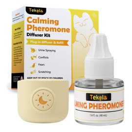 Tekola Cat Calming Diffuser Anxiety Relief Cat Pheromones Calming Diffuser 2-in-1 30 Days Refill Cat Pheromone Diffuser to Reduce Cat Fighting, Spraying & Scratching 48ml (1.6 l.oz.)