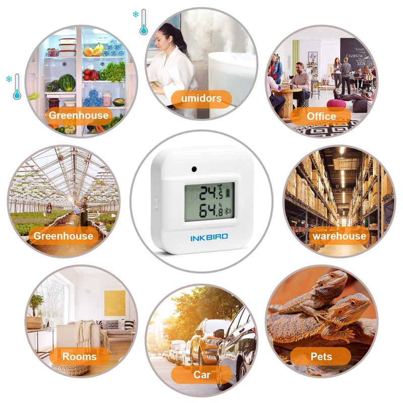 Inkbird IBS-TH2 Plus Bluetooth Temperature and Humidity Monitor Thermometer&Hygrometer, Smart