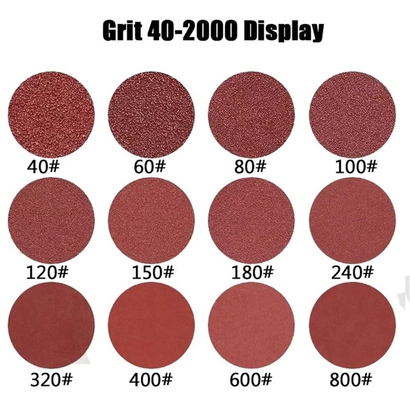 100pcs 2 Inch 50mm Round Sandpaper Disk Sand Sheets Grit