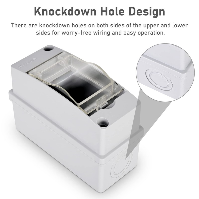 Surface-Mounted Fuse Box: Distribution Box Surface-Mounted, Fuse Box 2 Modules