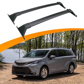 Snailfly Black Crossbar Fit for 2021 2022 2023 2024 2025 Toyota Sienna W/Side Rails Roof Rack Cross Bars