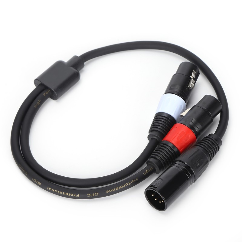 JORIND 5Pin XLR Male to Dual 3Pin XLR Female Cable