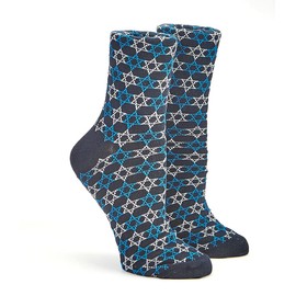 R&L Star of David Adult Crew Socks
