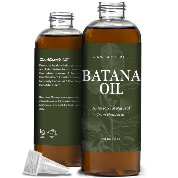 Batana Oil for Hair Growth, 100% Pure & Natural from Honduras, Promotes Hair Wellness for Men & Women | Dr. Sebi (Honduran Herbalist) | Enhances Hair & Skin Radiance, Liquid Miracle Concentrate, 4.0oz