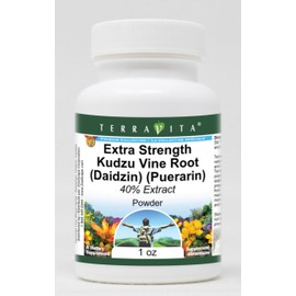 Extra Strength Kudzu Vine Root 40% Extract (Daidzin) (Puerarin) Powder (1 oz, ZIN: 428385) - 2 Pack