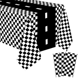 Irenare Car Birthday Party Supplies Racing Party Decorations Road Tablecloth Racetrack Table Runner Table Covers for Kids Boy Car Theme Birthday Party, 54 x 108 Inch (Classic Style,3 Sheets)