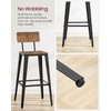 VASAGLE Set of 2 Bar Stools, Bar Height Stools, Tall