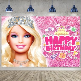 JAHEMU Princess Background Children's Birthday Party Background Princess Photo Background Baby Shower Party Decoration Accessories