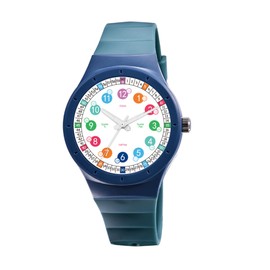 SYOYUEX Kids Luminous Watch for Boys and Girls Ages 5-16，Kids Analog Watch Learning Time and Easy to Read. Children's Waterproof Toddler Watches for Girls and Boys Ages 8-12(Dark Blue+Dark Green)