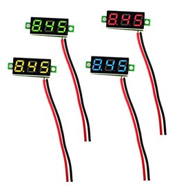 4pcs 0.28 Inch Mini Digital Voltmeter Panel DC 2.5V-30V Two-Wire Voltage Tester Meter LED Display (4 Colors)