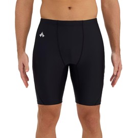 Eteoepo Swim Jammers for Men Athletic Training Endurance Swimsuit Durable Team Lap Swimming Racing Competition Swimwear(Black01,S)