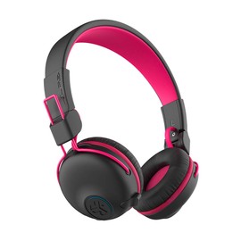 JLab JBuddies Play Gaming Auriculares inalámbricos para niños, Rosa, más de 22 Horas de reproducción Bluetooth 5, micrófono retráctil, Cable Auxiliar Compatible con Consolas de Juegos