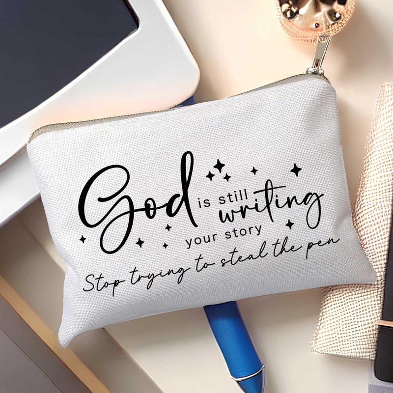 God is Still Writing Your Story Travel Bag Funny Christian