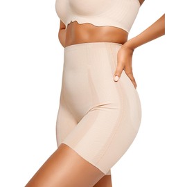 Vertvie Tummy Control Shapewear Shorts for Women Butt Lifting Body Shaper Shorts High Waisted Seamless Girdles Under Dress(Nude,X-Large)