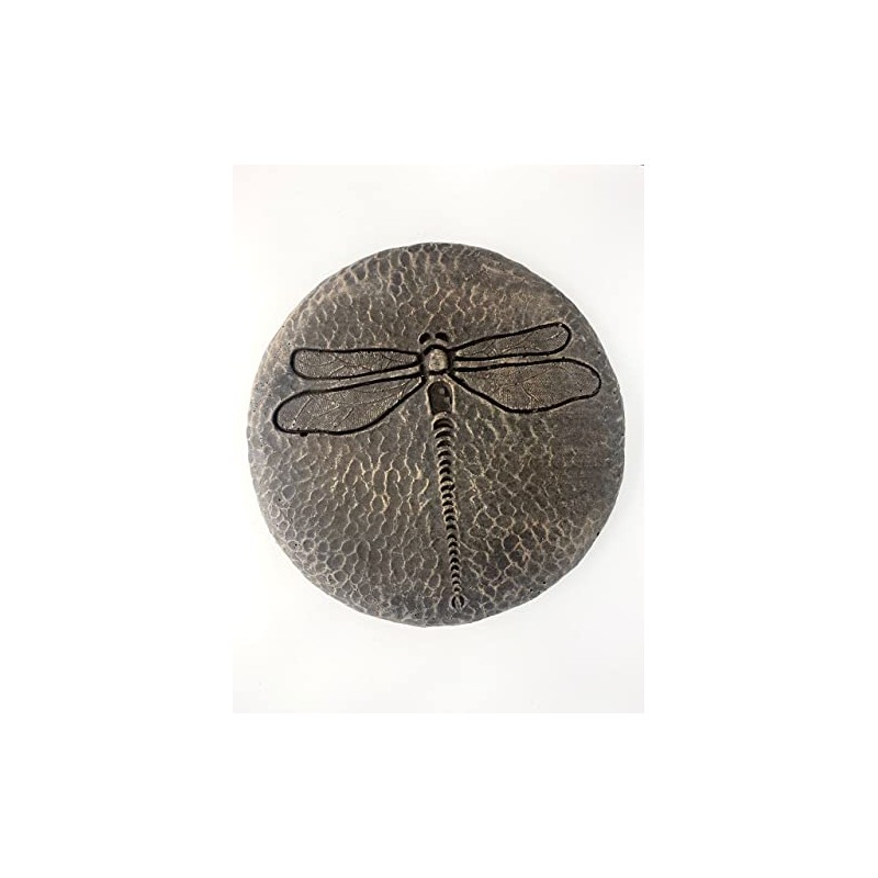 Solid Rock Stoneworks Round Dragonfly Stepping Stone- 1in Tall x