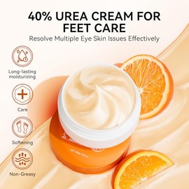 LANBENA Crema de urea 40 por ciento para pies más 2% ácido salicílico 3.52 onzas, crema de pies y crema de manos máxima fuerza con aloe vera para talo