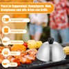 TEAMFAR Stainless Steel Burger Bell Set (4, 15.3 x 9.4