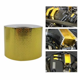 JRSAUTO 2" 30FT High-Temperature Heat Reflective Adhesive Backed Roll,Heat Wrap Tape High Temp Shield Reflective，for Car Intake Pipe,Engine Bay etc.