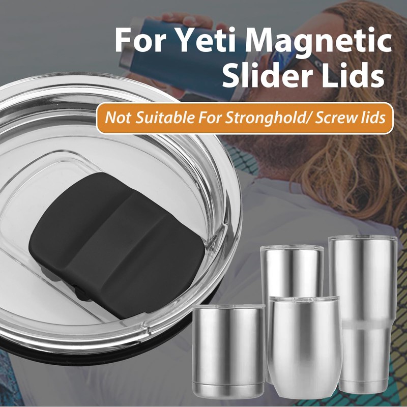 Magnetic Slider Replacement for Yeti, 5 Pcs Lid Slider Push