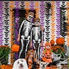 2 Pack Bat Halloween Foil Fringe Curtains Party Decoration, 3.3