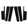 6Pcs B Pillar Posts Trim Glossy Black Firm Paste Exterior