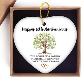Jutasty 50th Anniversary Marriage Gifts for Couple, 50th Anniversary Wedding Gifts for Parents, 50 Years Anniversary Romantic Ornament Keepsake Gifts for Couple, Parents, Grandparents, Wife Husband