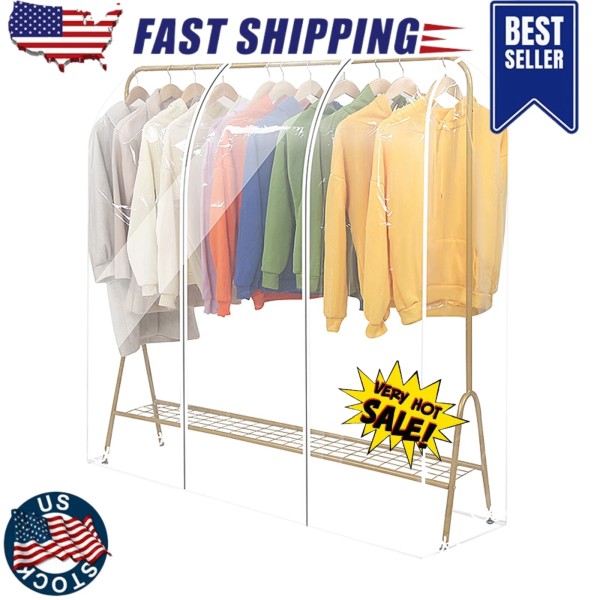 Unbranded Heavy Duty Garment Rack Cover Dust-Waterproo