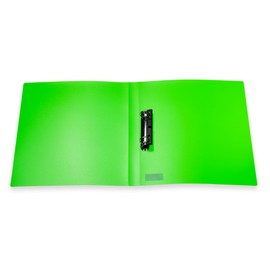 HERMA 19713 Ring Binder A4 Translucent Neon Green, Slim, 2 Rings, 25 mm Wide, Plastic Folder with Hold-Down for School & Office, Sturdy Plastic Ring Binder for Boys and Girls