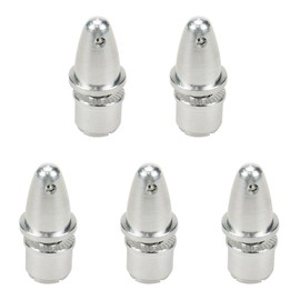 Mcredy 5Pcs RC Airplane Bullet Spinners Propeller Adapter Saver Silver for Shaft Brushless Motor (3mm Aperture and 5mm Output axle)