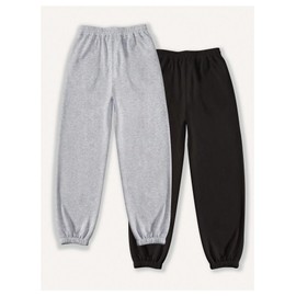 WDIRARA Women's 2 Pack Drawstring Waist Sweatpants Athletic Workout Joggers with Pockets Multicolor Medium