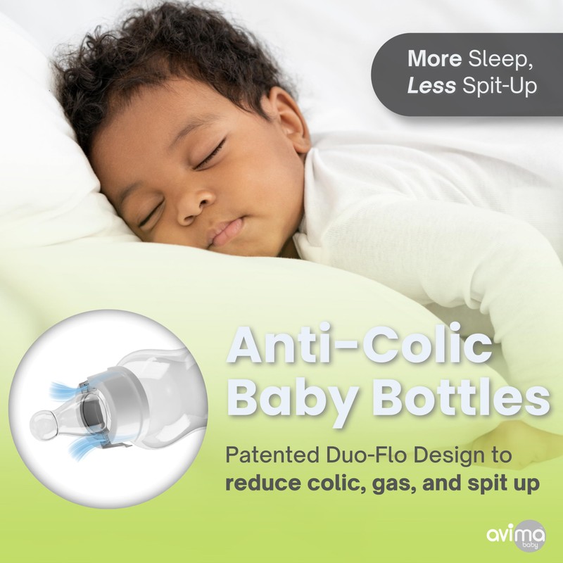 Avima 10 oz Anti Colic Baby Bottle Set - Medium