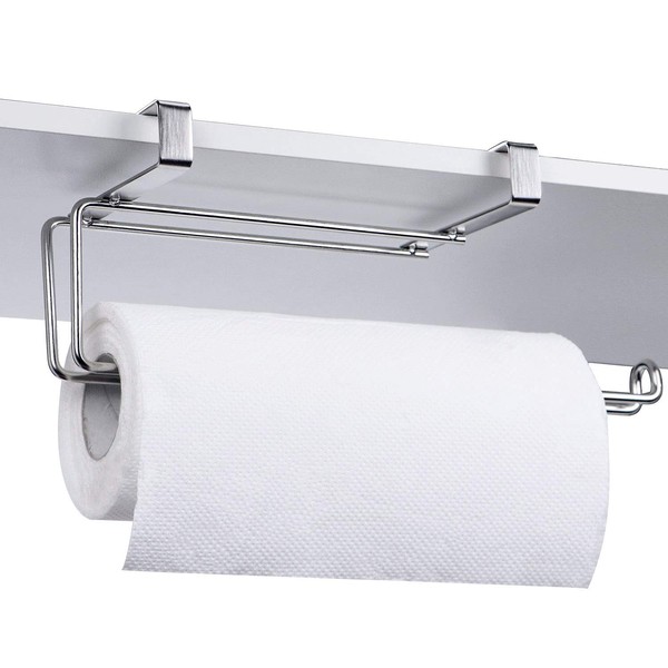 HULISEN Kitchen Paper Holder & Towel Hanger, Towel Paper Rack, No Drilling Required