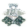 Sparkly Crystal Double Diamond Claw Hair Clip ~ Grey