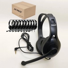10 PACK Audio Headset Gaming Headsets and Headphones Gamer Headphones Without Noise Cancelling Headphonescolor: Black