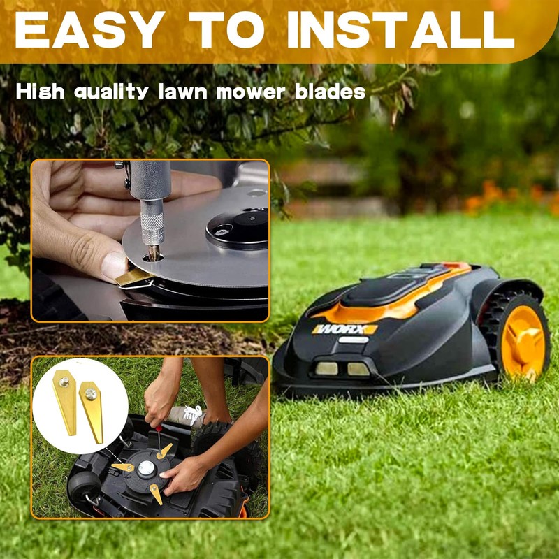 CIYIN Robotic Lawnmower Blades, Pack of 18 Replacement Blades for