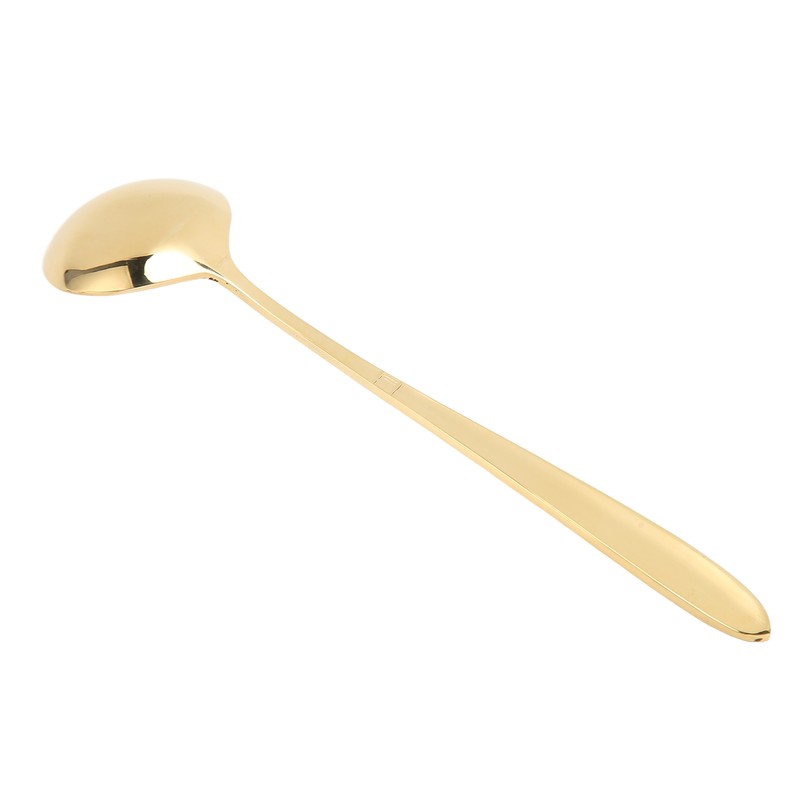 Serving Spoon Mirror Polished Brass Glossy Edges Heavy Duty Round