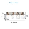 BONLICHT Modern Bathroom Light Fixtures in Brushed Nickel Finish, 2