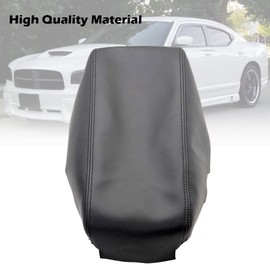 CROSSDESIGN Charger Leather Synthetic Center Console Armrest Lid Cover Compatible with 2008-2010 Dodge Charger