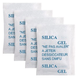 Weriirew Silica Gel Dehumidifier Bags for Storing Clothes, Shoes, 3 Gram, 60 Packs Food Grade Silica Gel Bags, Desiccant Moisture Absorber for Food