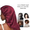 Awefeel Large Braids Satin Bonnet Jumbo Sleep Cap Red